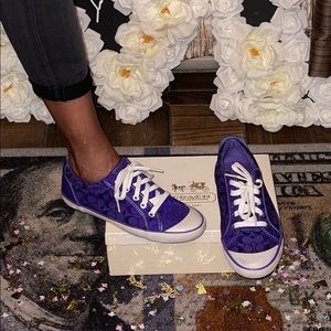 Purple Coach sneaker